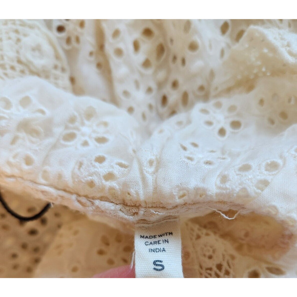 NWT Doen Persephone Embroidery Midi Dress Sz S Ivory Magnolia Semi Sheer #2J426 - Picture 12 of 15